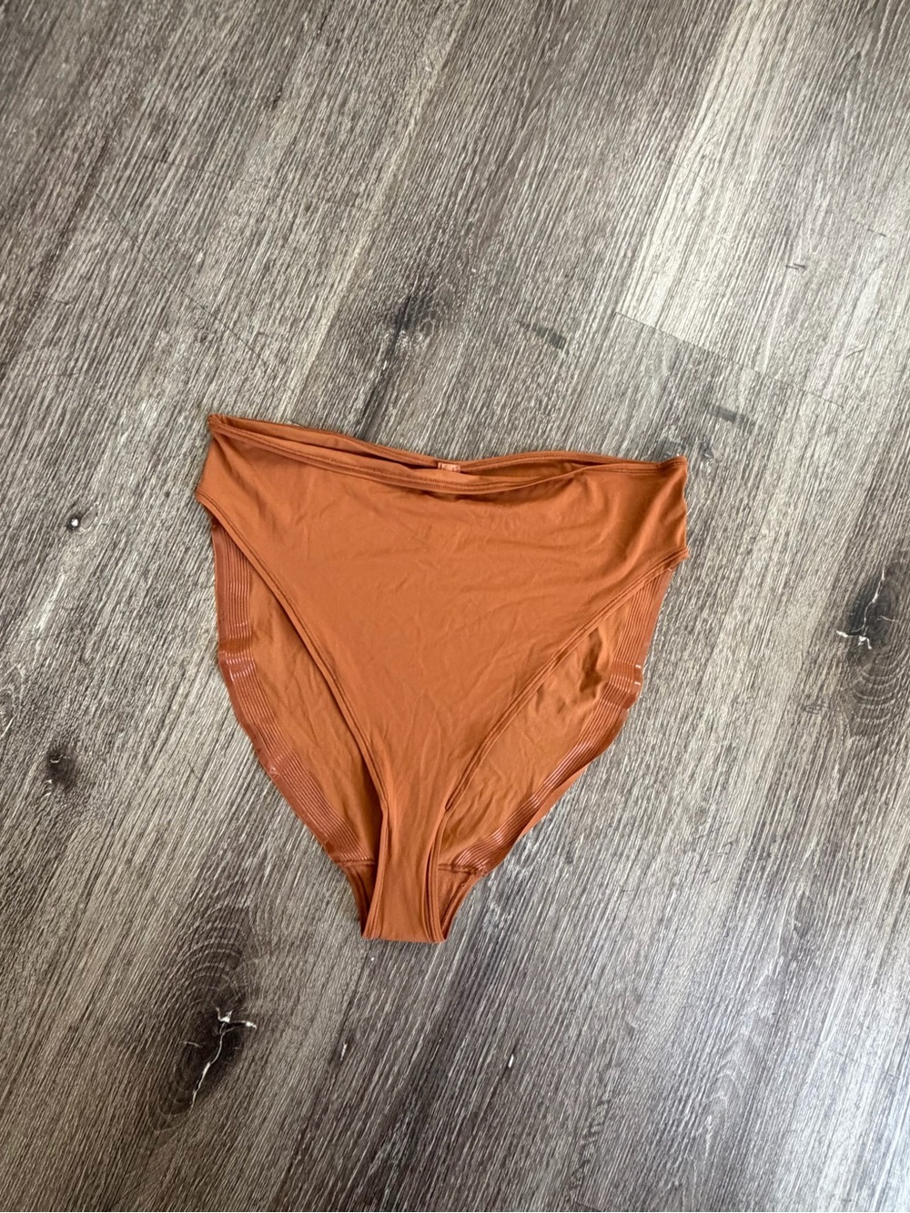 SKIMS High-Waist Bikini Bottoms in Rust